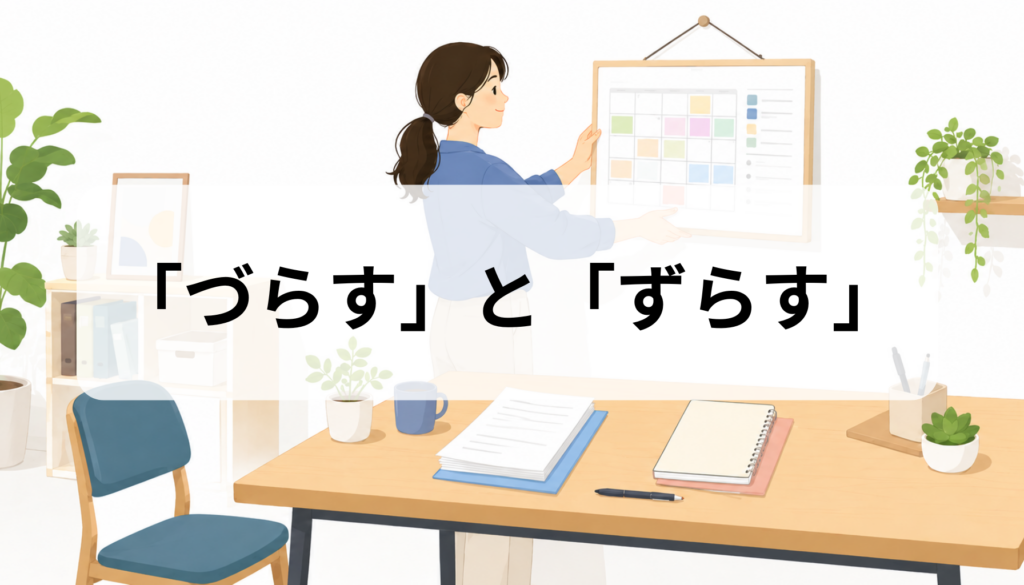 「づらす」と「ずらす」はどっちが正しい？違いと使い方を例文で解説
