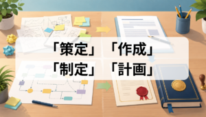 策定・作成・制定・計画の違いは？ビジネス文書で迷わない使い分け