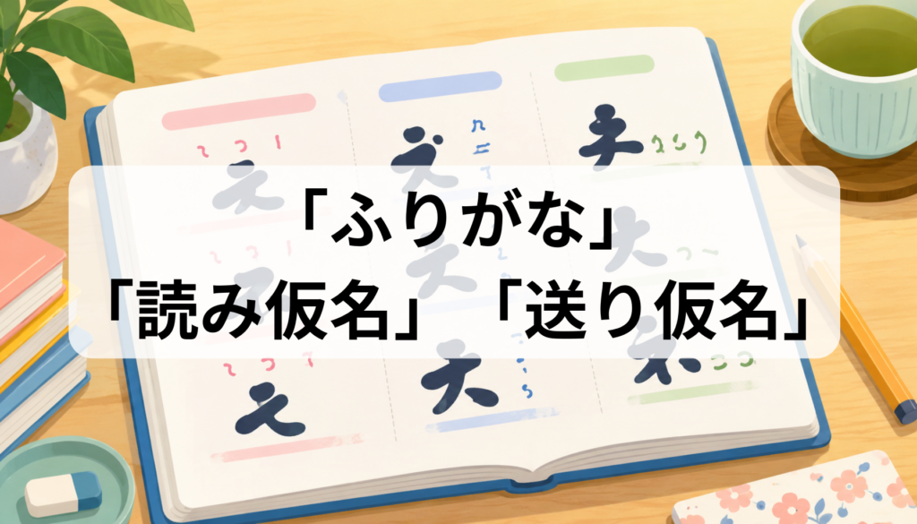 ふりがな・読み仮名・送り仮名の違いとは？意味と使い分けを具体例で解説