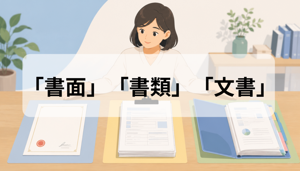 書面・書類・文書の違いは？意味と正しい使い分けを例文で解説