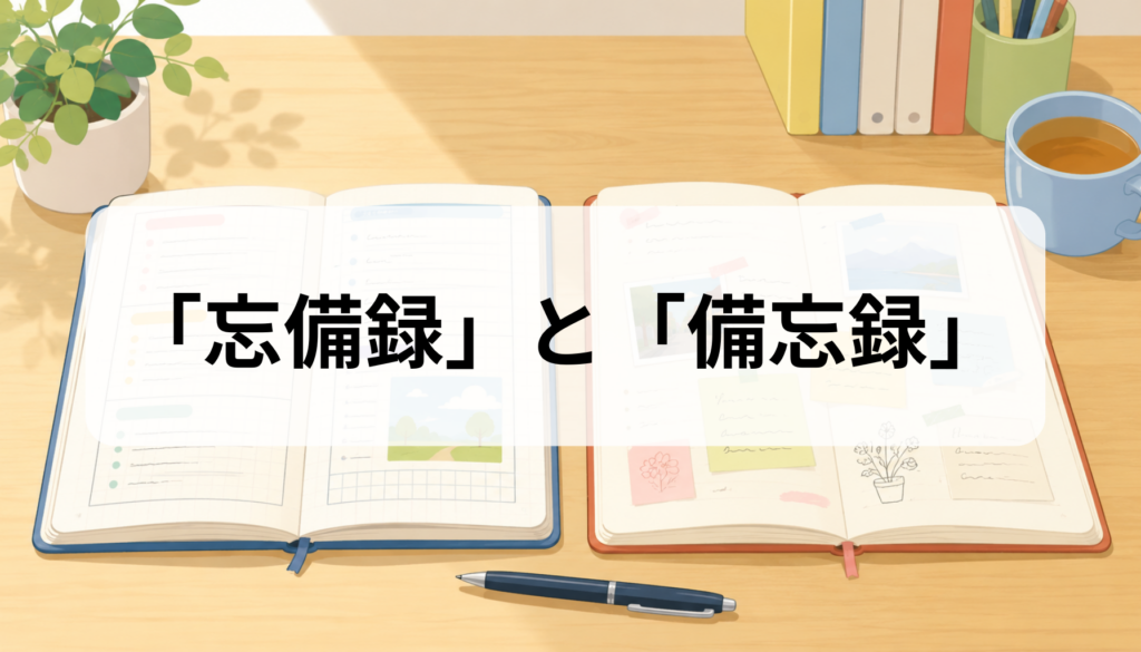 忘備録と備忘録はどっちが正しい？意味・読み方・使い分けを解説