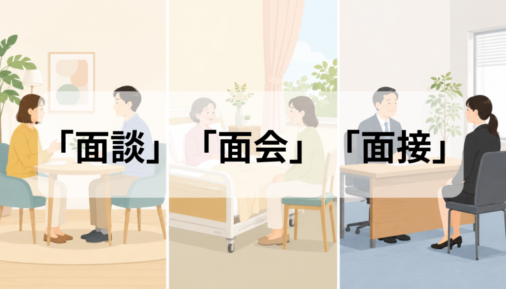 面談・面会・面接の違いとは？就職・ビジネス・学校・病院での意味と使い分け
